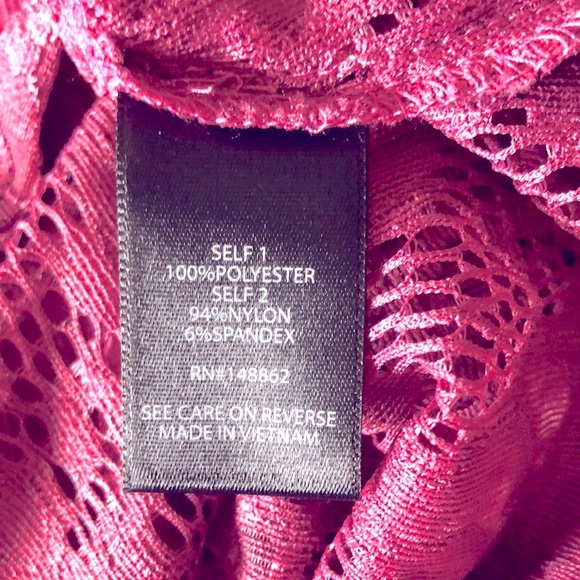 NWT Torrid Lace with Chiffon Overlay Blouse Size 0 (L12) - Picture 12 of 15